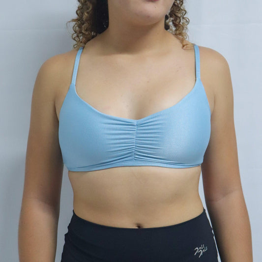 Top franzido wonder azul candy